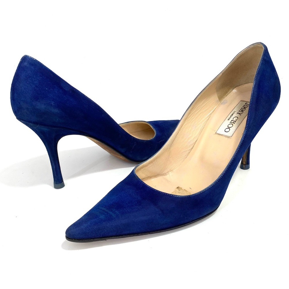 Jimmy Choo Royal Blue Suede Pumps